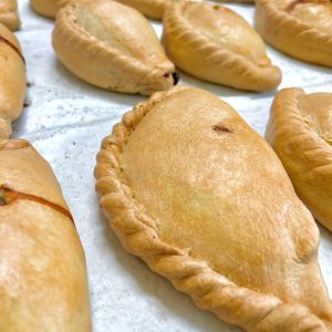 hot cornish pasties fresh from the oven