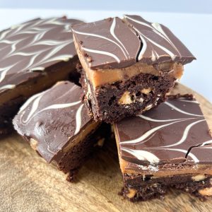 billionaire brownie made with belgian chocolate luxury caramel and butter