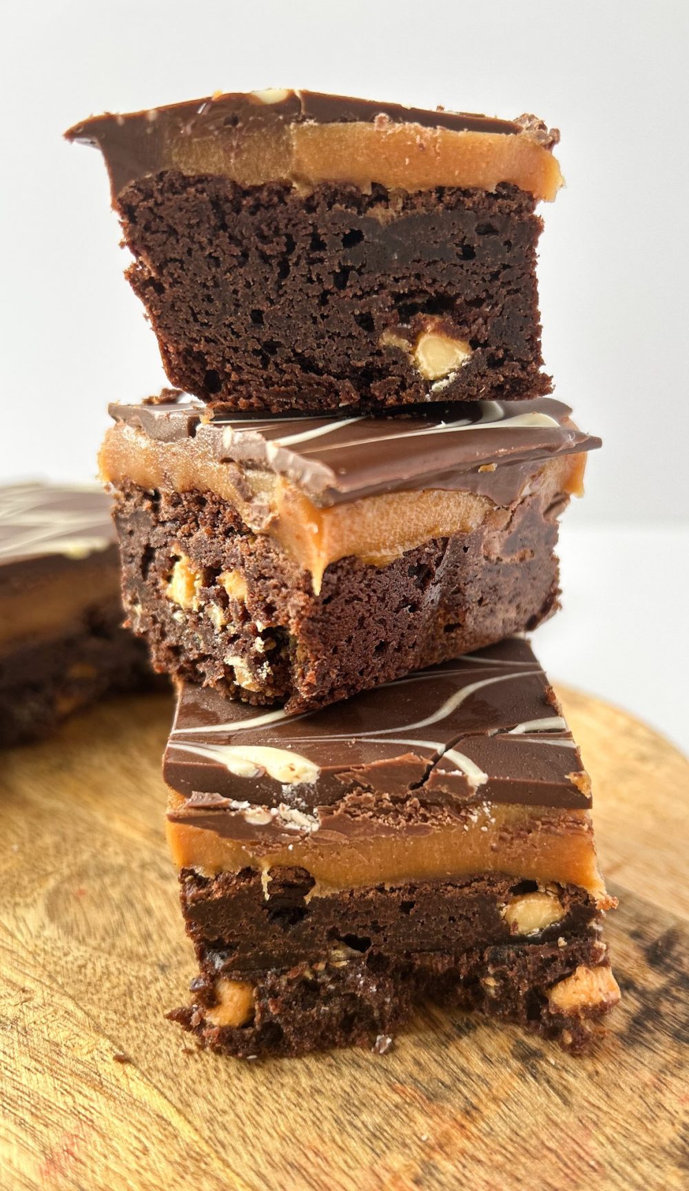 billionaire brownie tray bake with belgian chocolate luxury caramel and butter