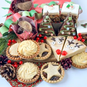 Festive Sweet Treats box with lots of cakes